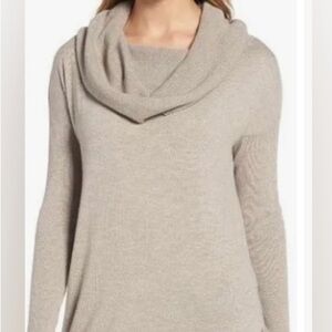 Barefoot Dreams Cozy Chic Ultra Lite‎ Cowl Neck Tunic Cozy Top Sz L